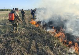 Более 200 человек и 50 единиц техники были задействованы в учениях по ликвидации природных пожаров в Вознесенском округе