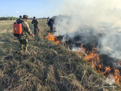 Более 200 человек и 50 единиц техники были задействованы в учениях по ликвидации природных пожаров в Вознесенском округе