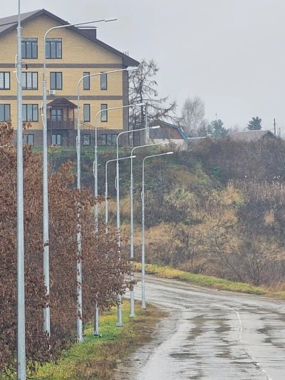 Завершены работы по освещению подъездной дороги к речному порту в Лыскове