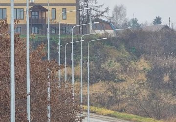 Завершены работы по освещению подъездной дороги к речному порту в Лыскове