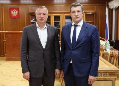Марат Хуснуллин провел встречу с губернатором Нижегородской области Глебом Никитиным