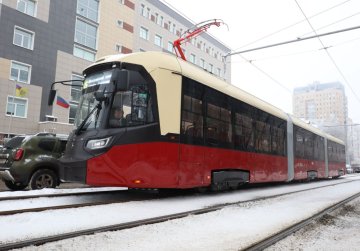 Трехсекционные трамваи вышли на маршруты в Нижнем Новгороде Трехсекционные трамваи вышли на маршруты в Нижнем Новгороде